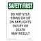Signmission OSHA Sign, Do Not Step Stand Or Sit On Skylights, 10in X 7in Aluminum, 7" W, 10" L, Portrait OS-SF-A-710-V-11064 - alternate 1
